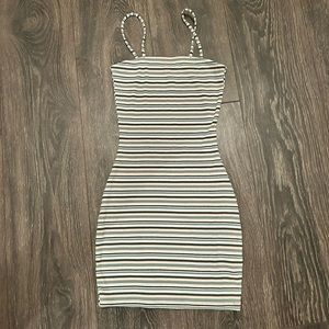H&M Striped Y2K BodyCon Tank Dress XS